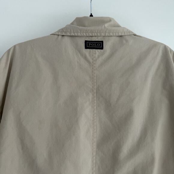 Ralph Lauren Coat Mens XL Beige Chore Barn Fleece Lined Utility Pocket Jacket - Picture 8 of 10